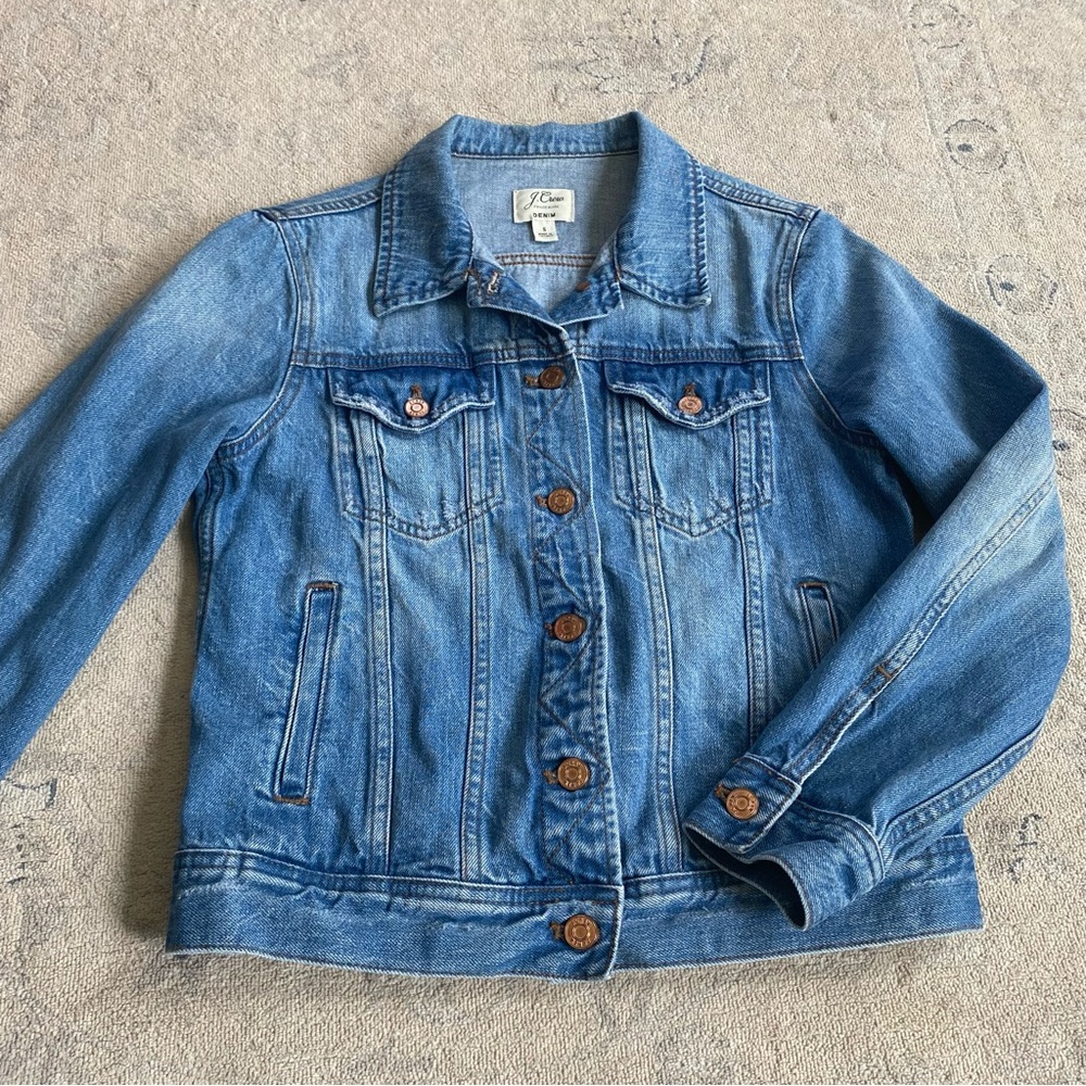 J. Crew 100% Cotton Jean Jacket Small Light Wash Blue - Picture 8 of 12